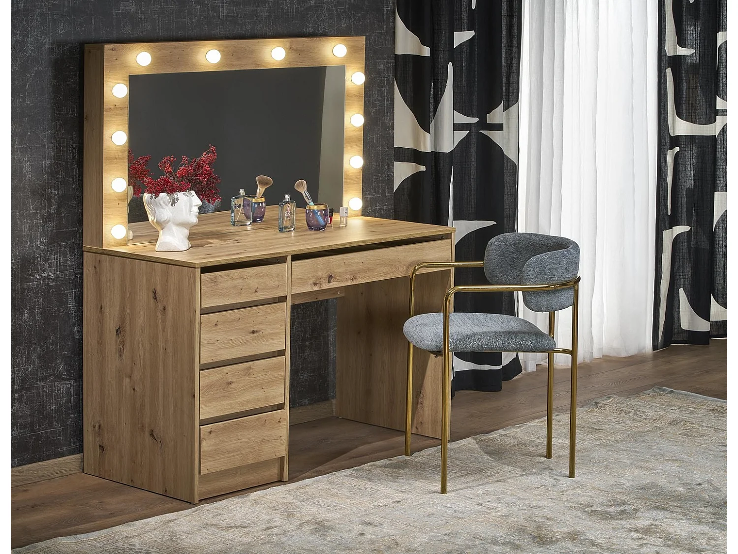 Toeletta Hollywood/LED/Marrone-Artisan