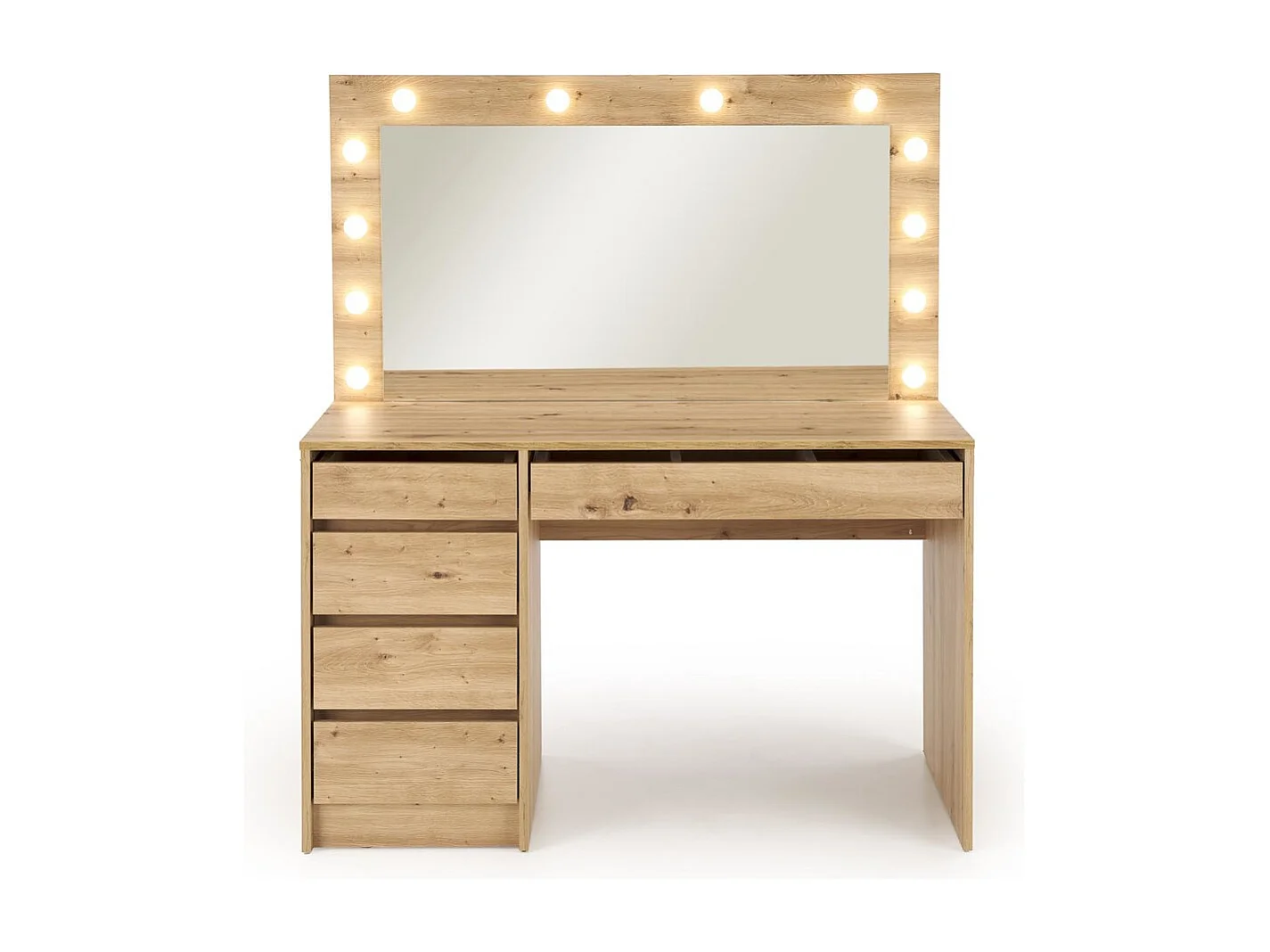 Schminktisch Hollywood/LED/Braun-Artisan