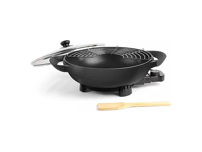Wok électrique LIVOO DOC128N 1500W 4L Ø33 cm - Revêtement antiadhésif - Thermostat réglable - Pour 6 personnes