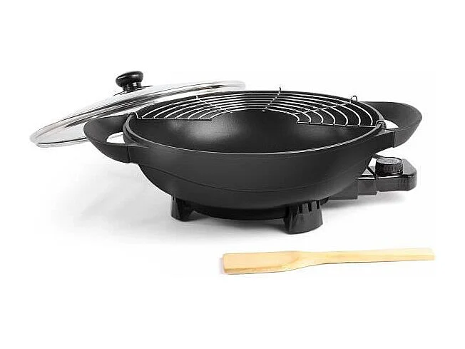Wok électrique LIVOO DOC128N 1500W 4L Ø33 cm - Revêtement antiadhésif - Thermostat réglable - Pour 6 personnes