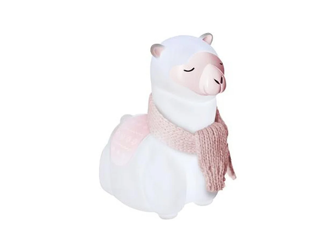 Veilleuse Enfant à Poser "Lama" 17cm Rose
