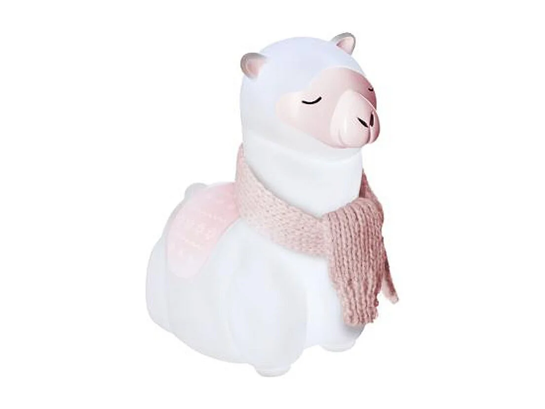 Veilleuse Enfant à Poser "Lama" 17cm Rose