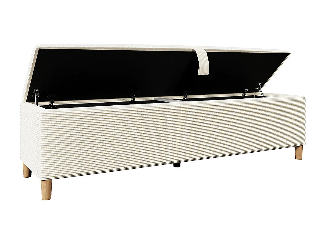 Banc lit rangement hydraulique boîte chambre salon couloir velours beige