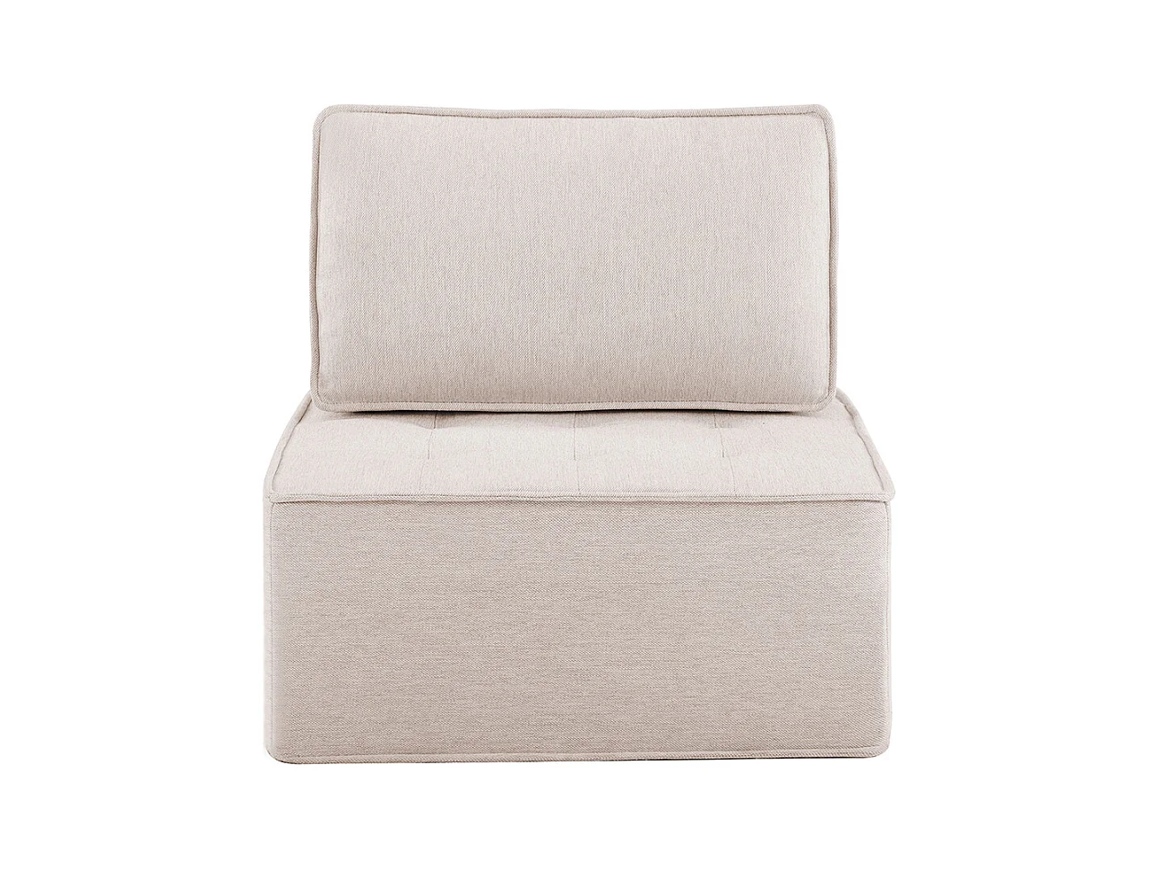 Fauteuil canapé pouf ensemble salon pour chambre à coucher amis ou enfant beige
