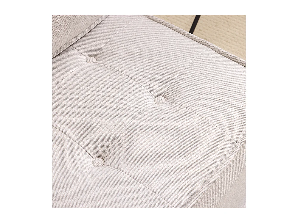 Fauteuil canapé pouf ensemble salon pour chambre à coucher amis ou enfant beige