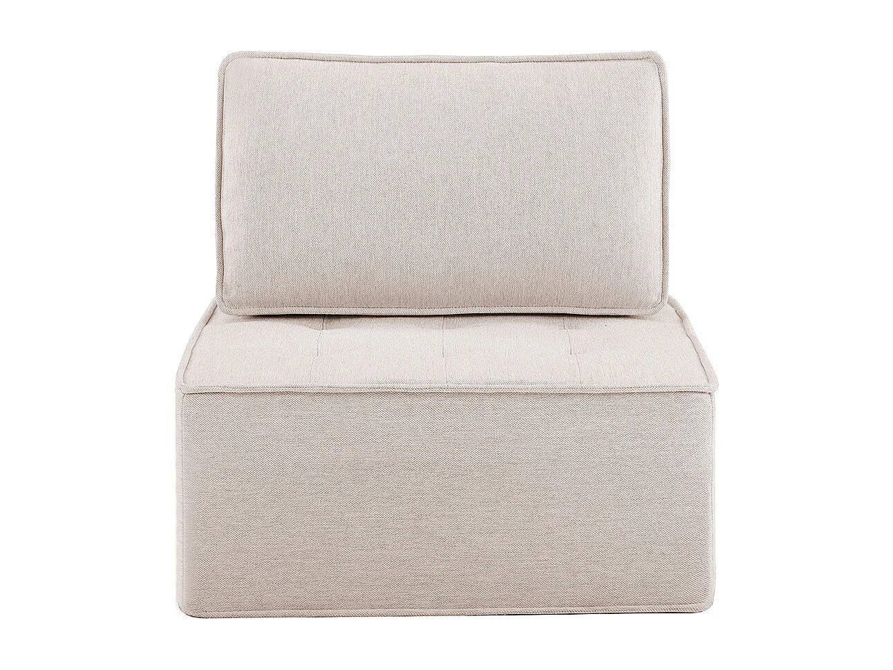 Fauteuil canapé pouf ensemble salon pour chambre à coucher amis ou enfant beige