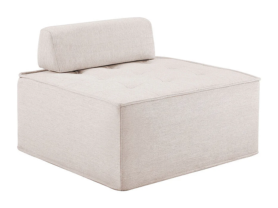 Fauteuil canapé pouf ensemble salon pour chambre à coucher amis ou enfant beige