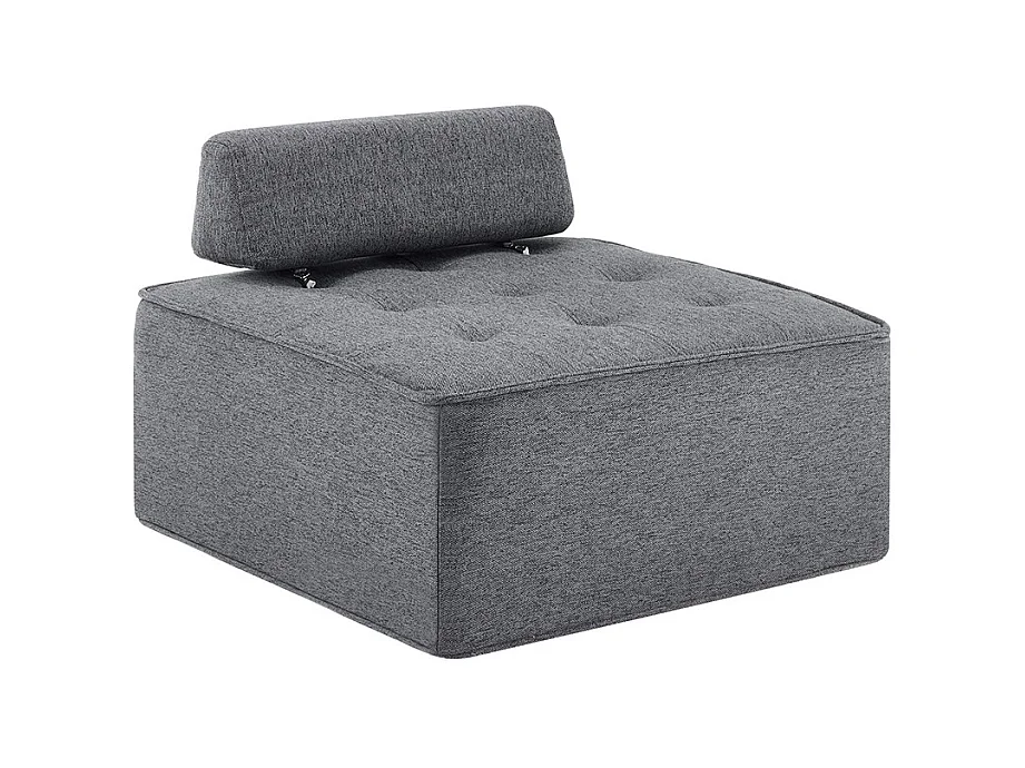 Fauteuil canapé pouf ensemble salon pour chambre à coucher amis ou enfant gris foncé