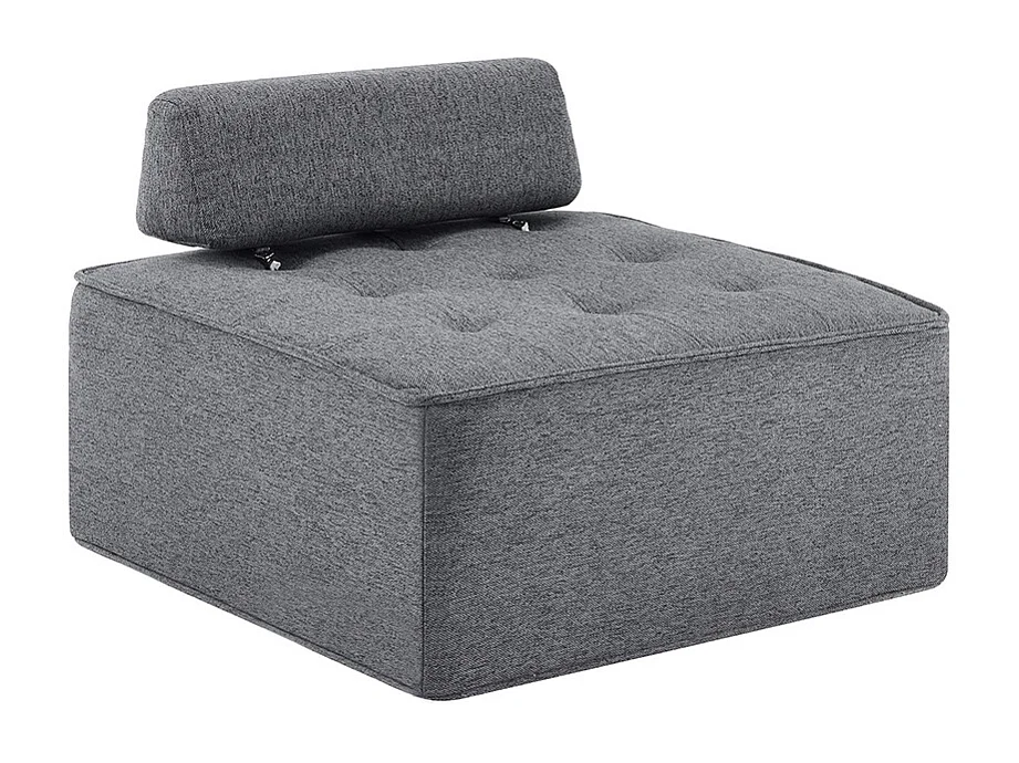 Fauteuil canapé pouf ensemble salon pour chambre à coucher amis ou enfant gris foncé