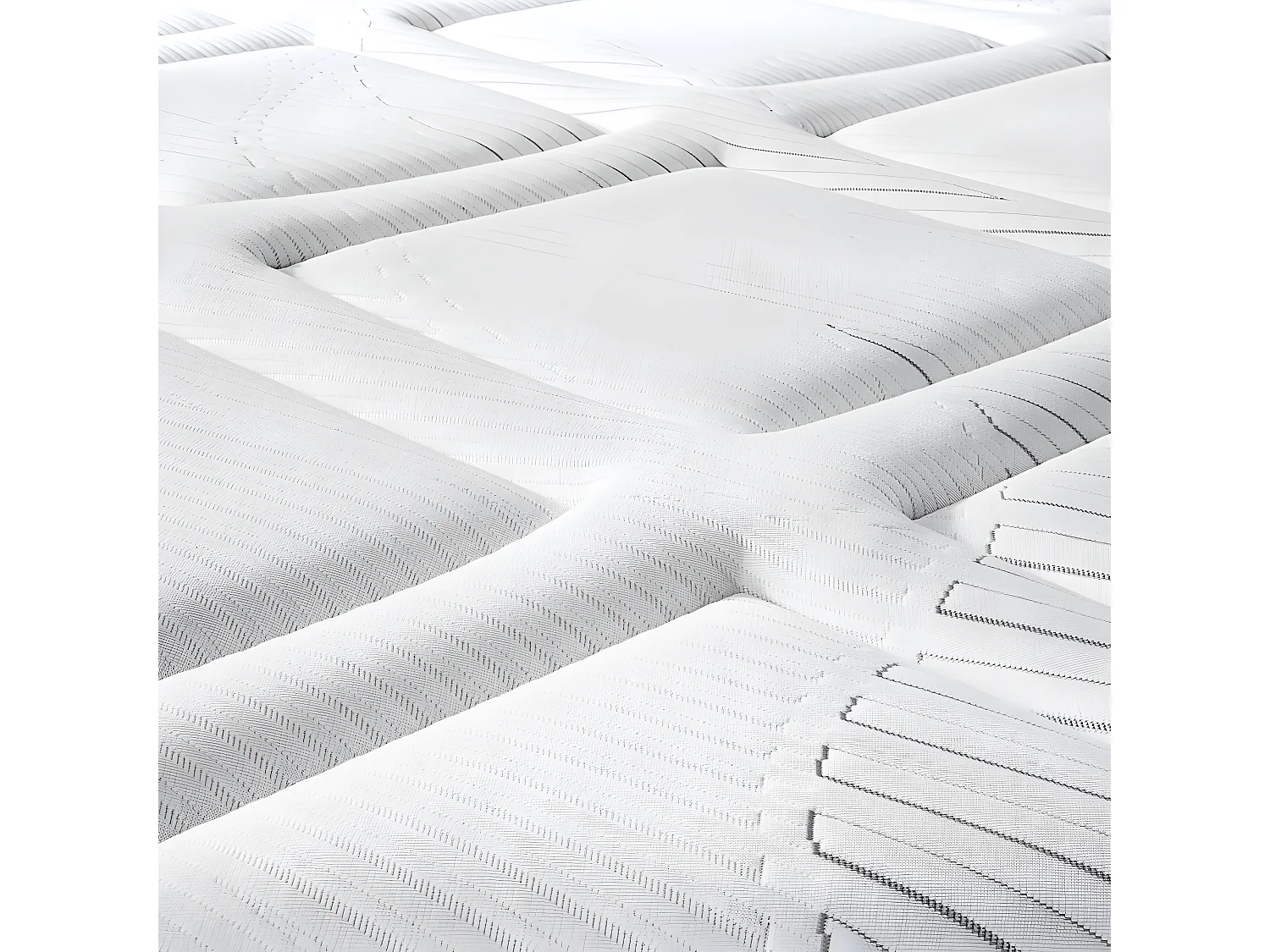 Matelas Calliope Mousse  Accueil Mémoire de forme et sommier kit bois blanc - 140 x 200 cm