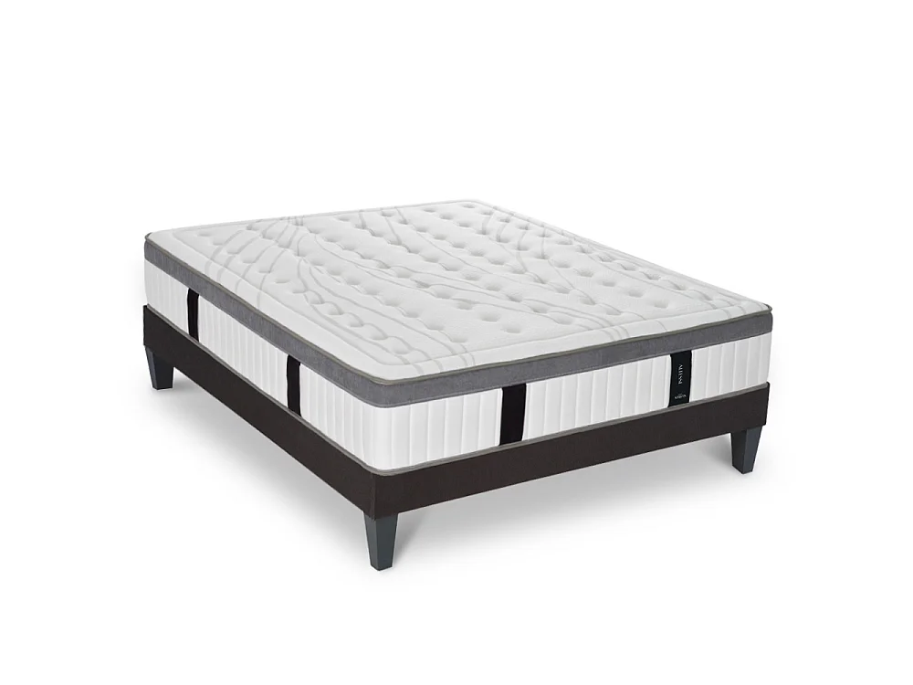 Ensemble Altesse 90x200 cm + sommier en kit - Mousse HD mémoire - Ép. 26 cm