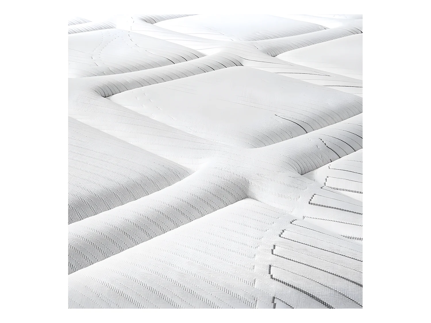 Matelas Calliope Mousse  Accueil Mémoire de forme et sommier kit bois blanc - 160 x 200 cm