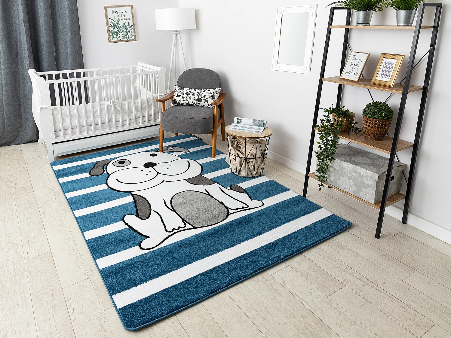 Tapis PETIT PUPPY CHIOT bleu 200x290 cm