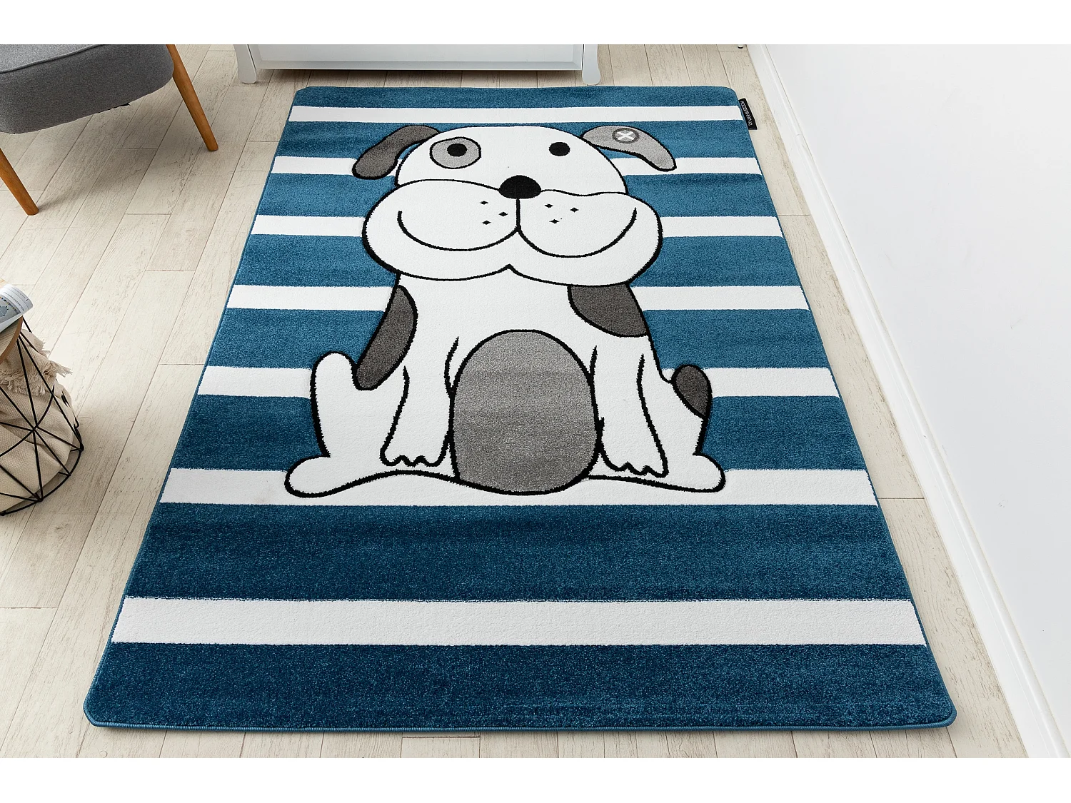 Tapis PETIT PUPPY CHIOT bleu 200x290 cm
