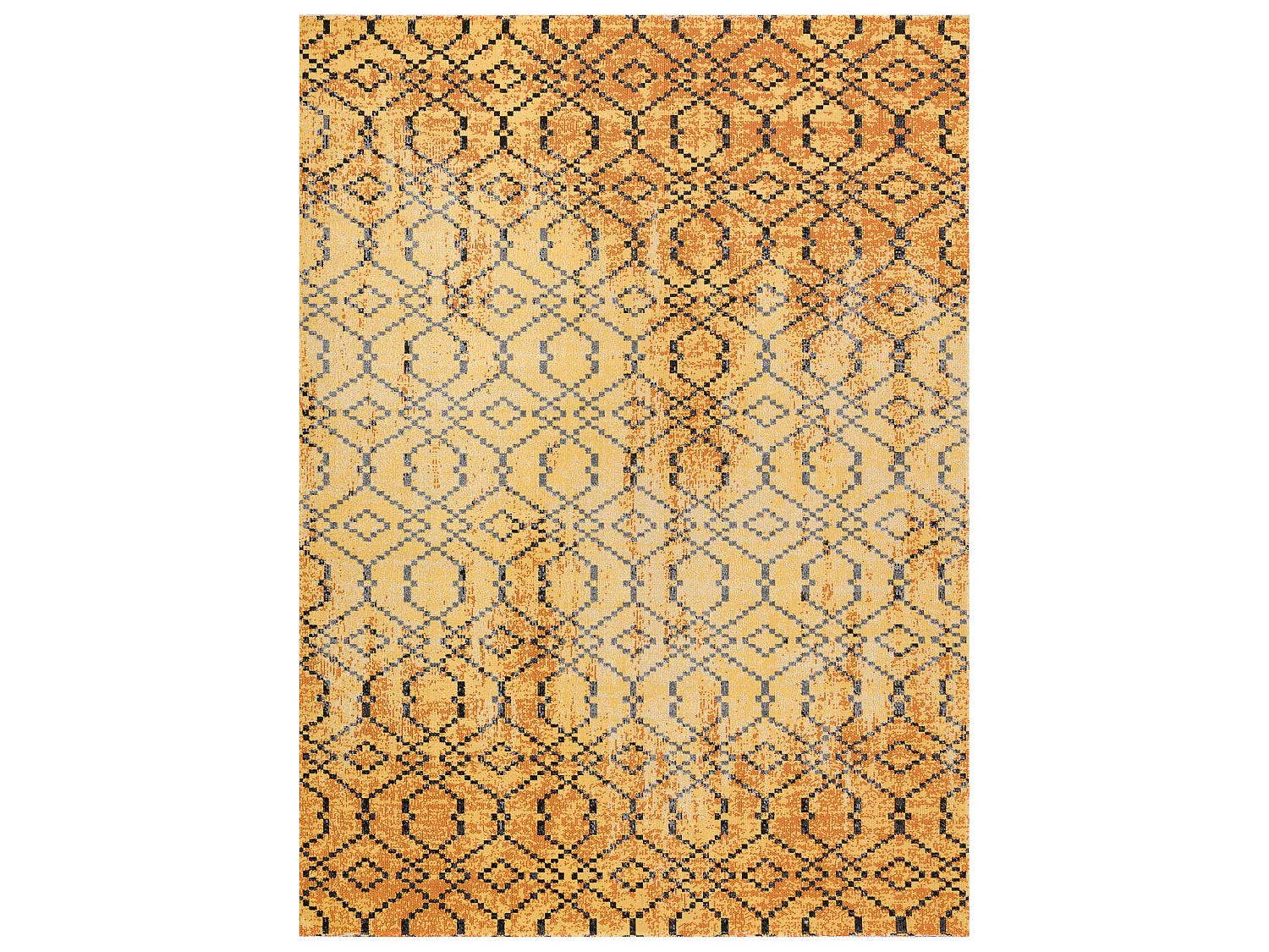 Modern tapijt MUNDO D5751 glamour outdoor oranje / zwart 200x290 cm