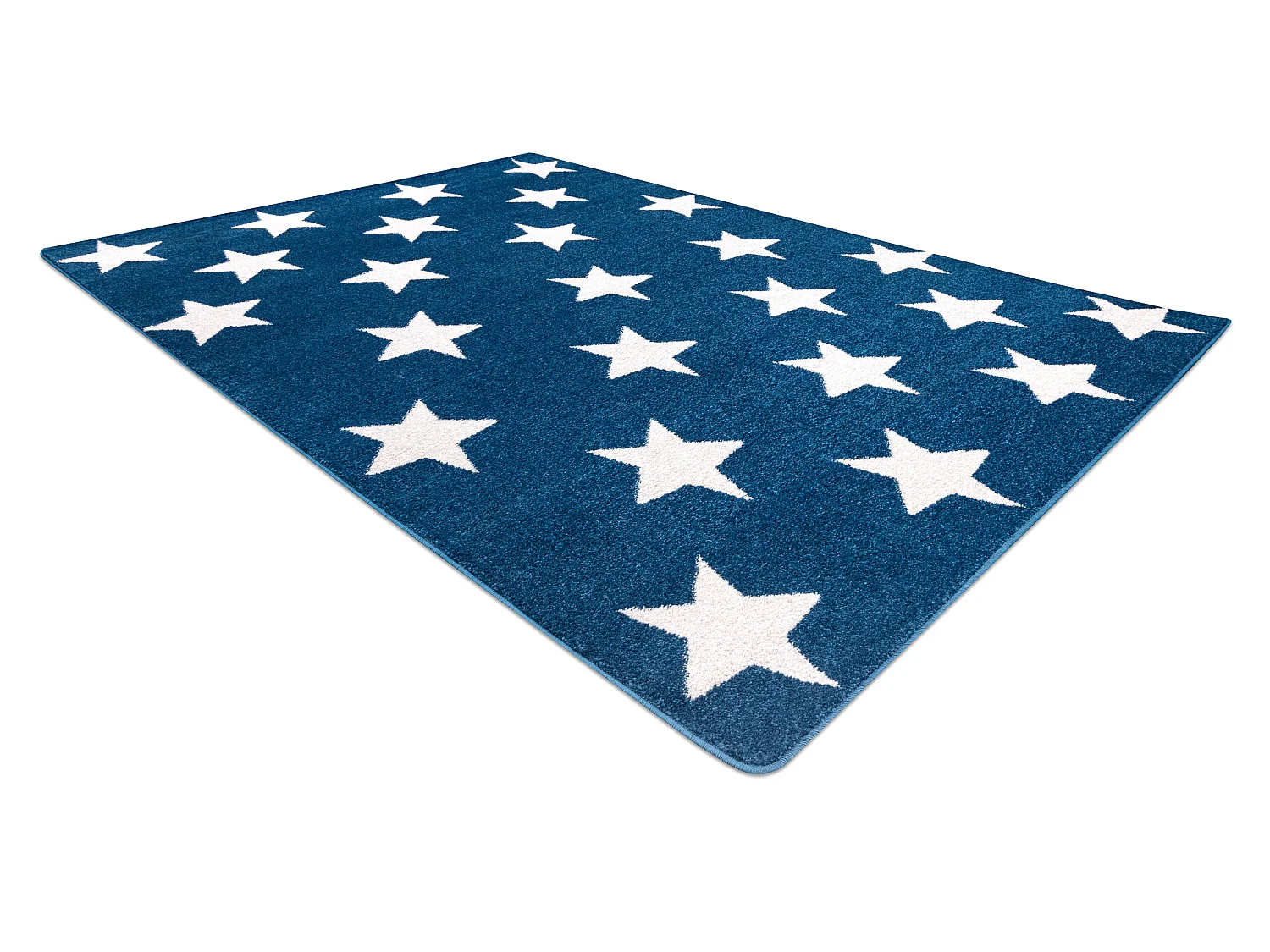 Tapis SKETCH - FA68 bleu et blanc - Petites étoiles Étoiles 240x330 cm