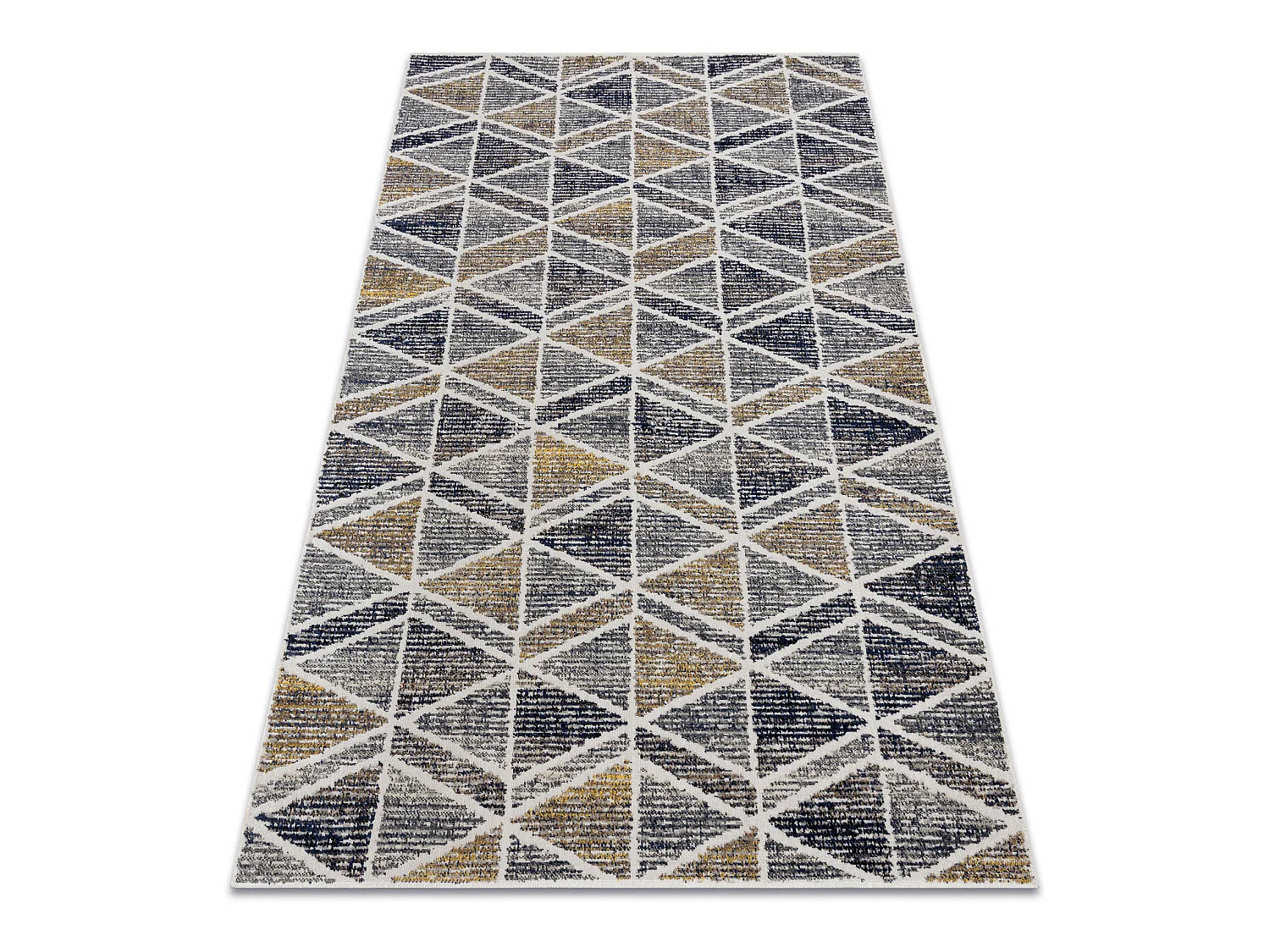 Modern tapijt MUNDO D7891 diamonds 3D outdoor grijs / beige 120x170 cm