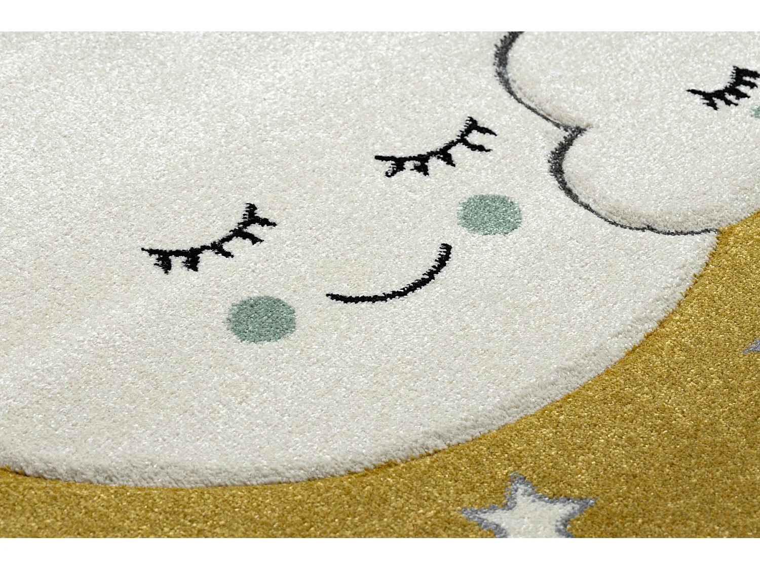 Tapijt PETIT MOON maan , Sterretje , wolken goud 200x290 cm