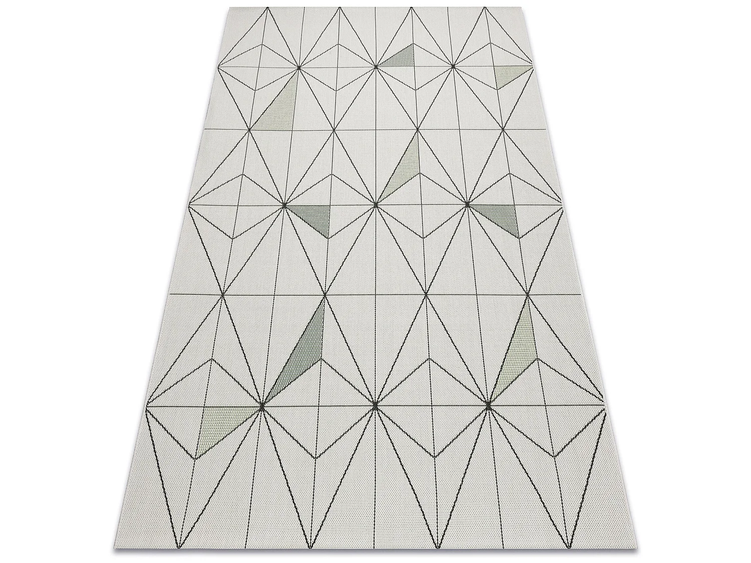 Tapis EN CORDE SIZAL COLOR 19447/062 Losanges Triangles Crème 140x200 cm