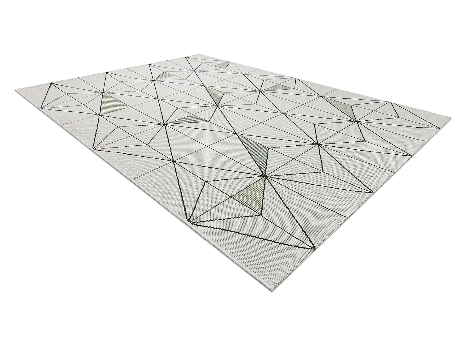 Tapis EN CORDE SIZAL COLOR 19447/062 Losanges Triangles Crème 140x200 cm