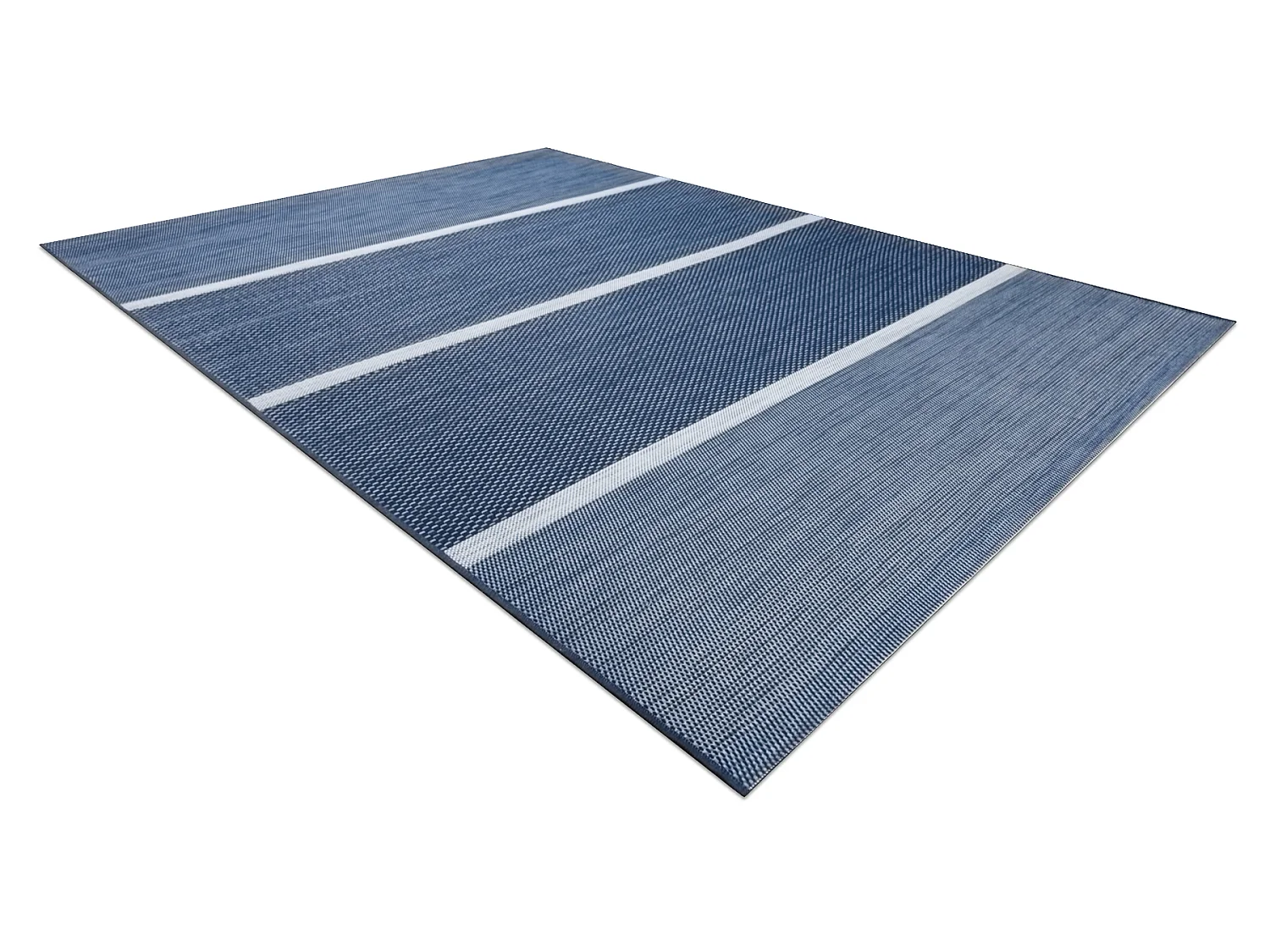 Tapis EN CORDE SIZAL COLOR 47011/309 Rayures Bleu 80x150 cm
