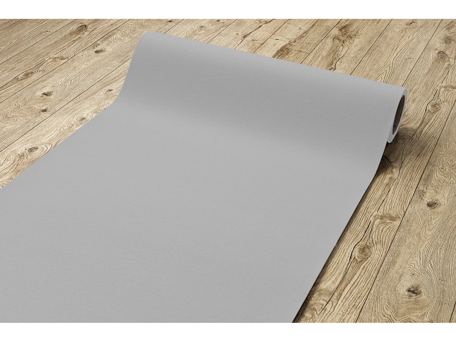 Tapijt met rubber bekleed RUMBA 1719 éénkleurig grijskleuring 200x600 cm