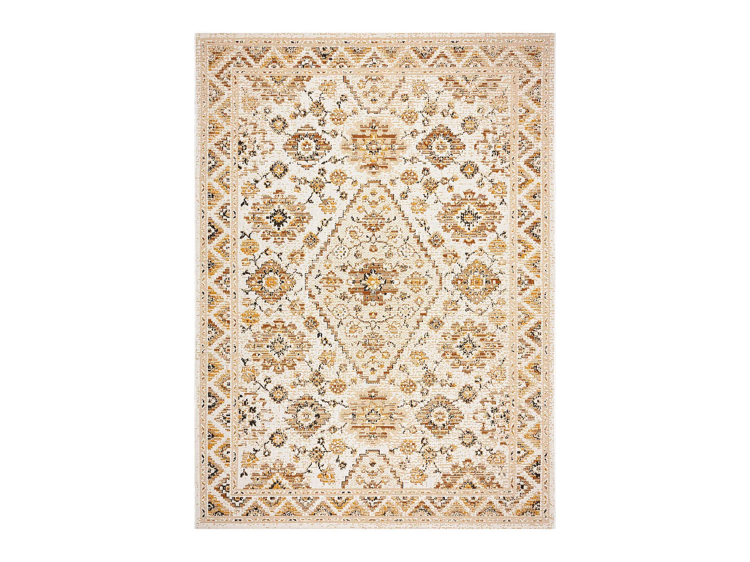 Tapis COLOR 19521460 SISAL ornement, cadre, cannelle - beige 200x290 cm