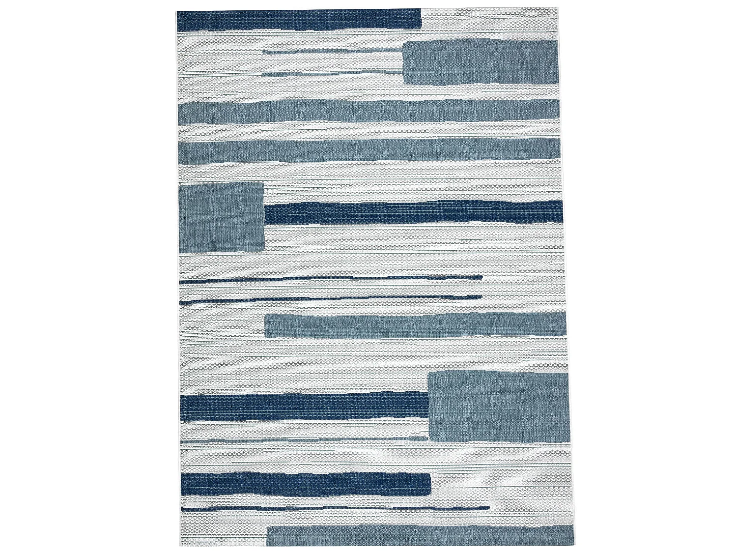 Tapijt Sisal SISAL COLOR 19676369 Lijnen beige / blauw 80x150 cm