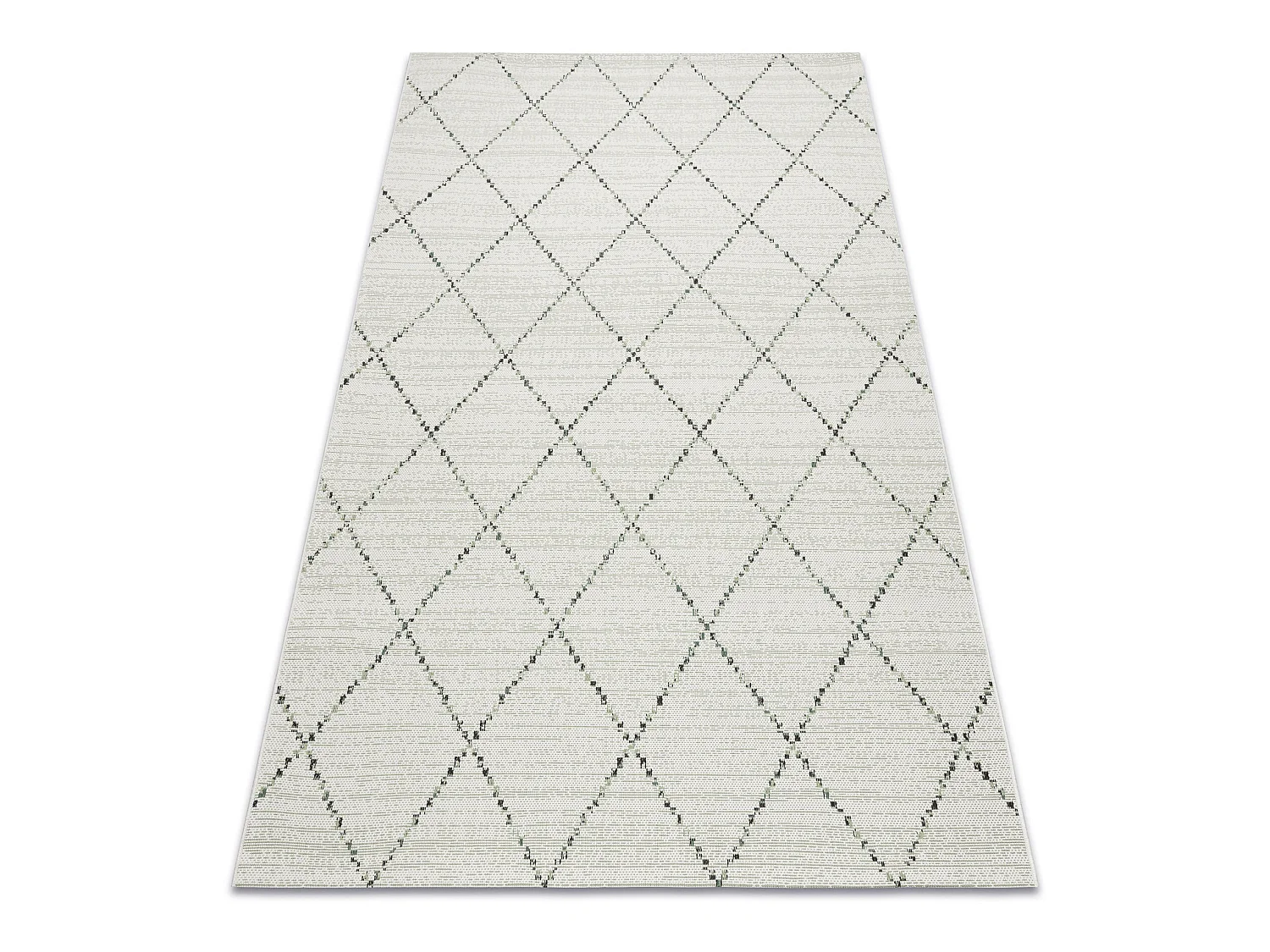 Tapis EN CORDE SIZAL COLOR 19436/062 Losanges Carrés Beige 80x150 cm