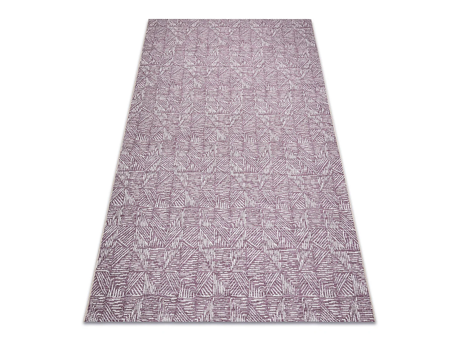 Sisal tapijt SISAL COLOR 47373260 Lijnen, driehoeken, spar - pruim / b 120x170 cm