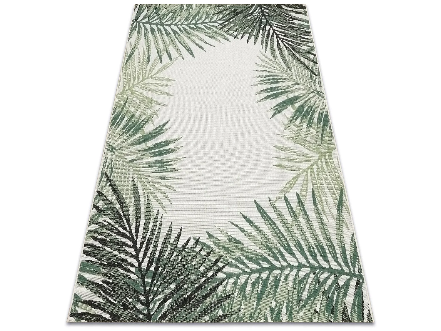 Tapis EN CORDE SIZAL COLOR 19435/062 Feuilles Vert JUNGLE 80x150 cm