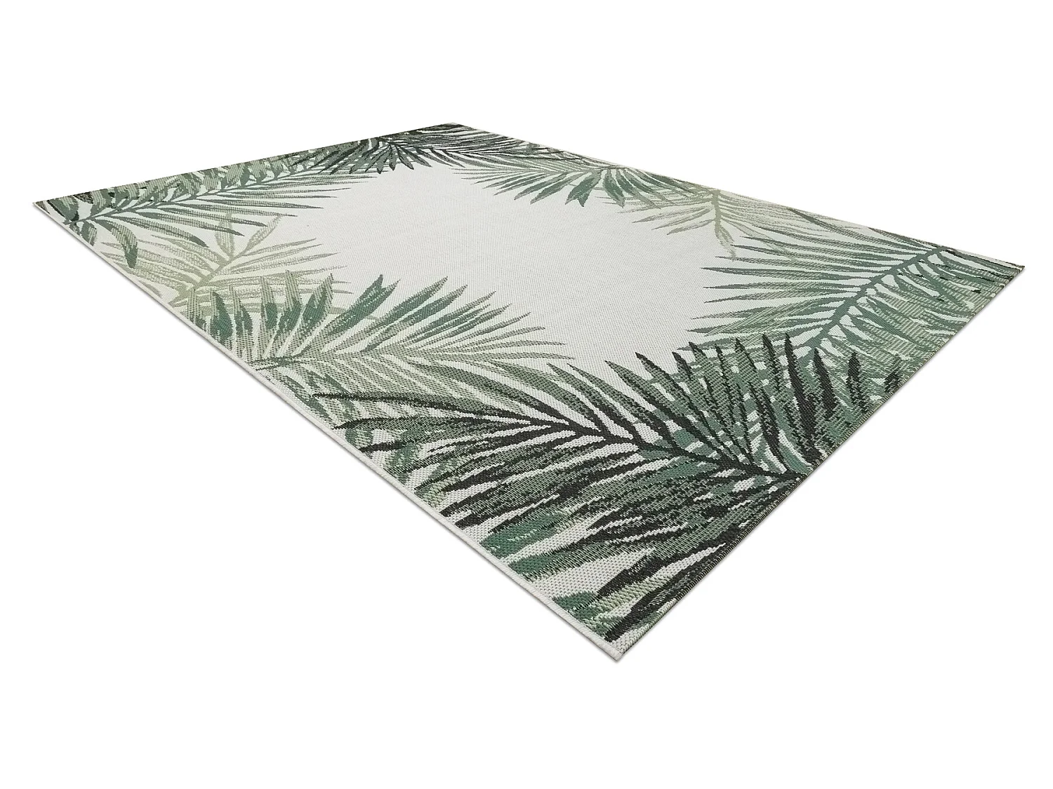 Tapis EN CORDE SIZAL COLOR 19435/062 Feuilles Vert JUNGLE 80x150 cm