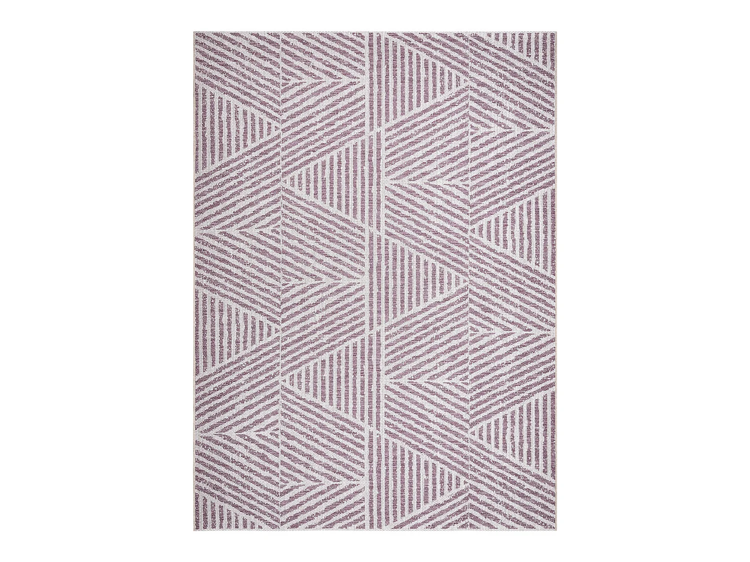 Tapijt Sisal SISAL COLOR 47176260 Lijnen, drieho , zigzag , beige / vu 60x110 cm