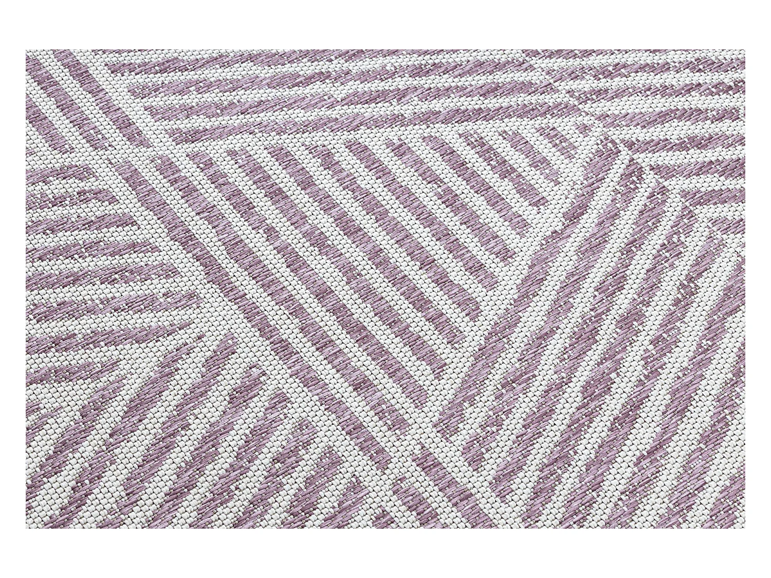 Tapijt Sisal SISAL COLOR 47176260 Lijnen, drieho , zigzag , beige / vu 60x110 cm