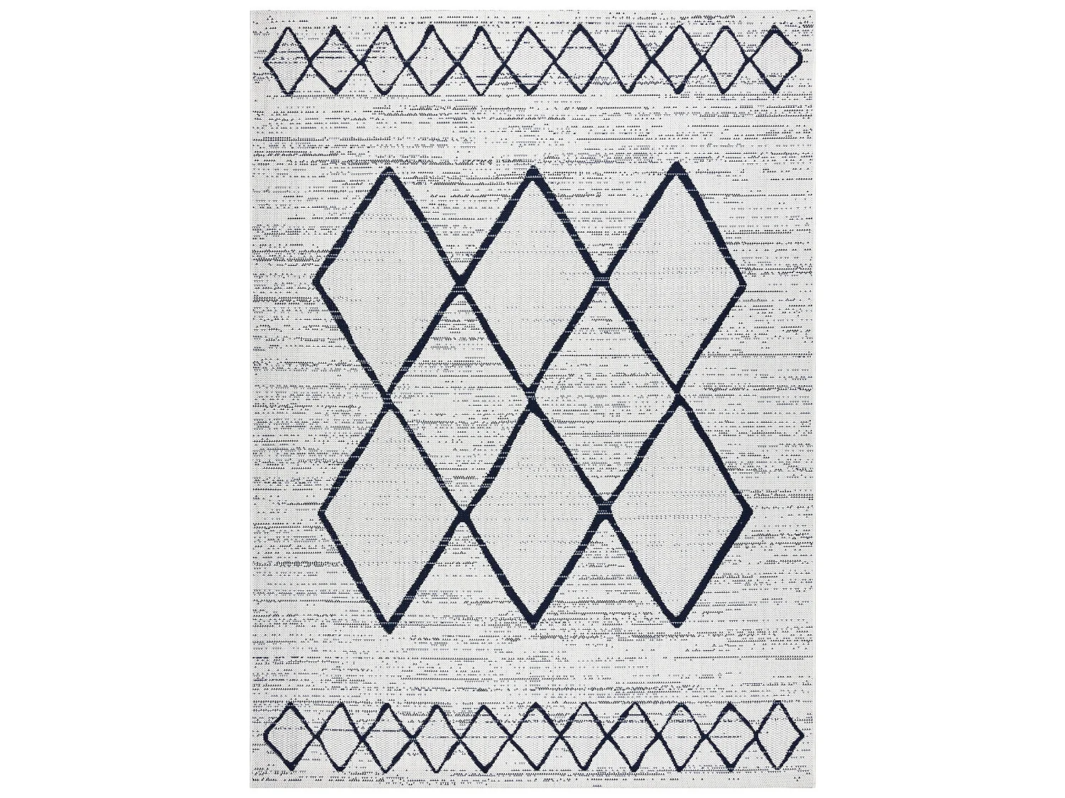 Sisal tapijt SISAL COLOR 47272/396 Ruit Vierho zwart/witkleuring 200x290 cm