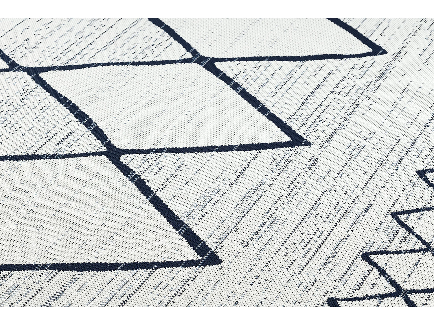 Tapis EN CORDE SIZAL COLOR 47272/396 Losanges CarrésVBlanc 160x230 cm