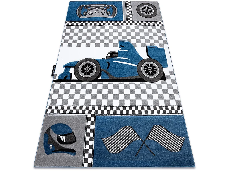Tappeto PETIT RACE GARA FORMULA 1 AUTO blu 200x290 cm