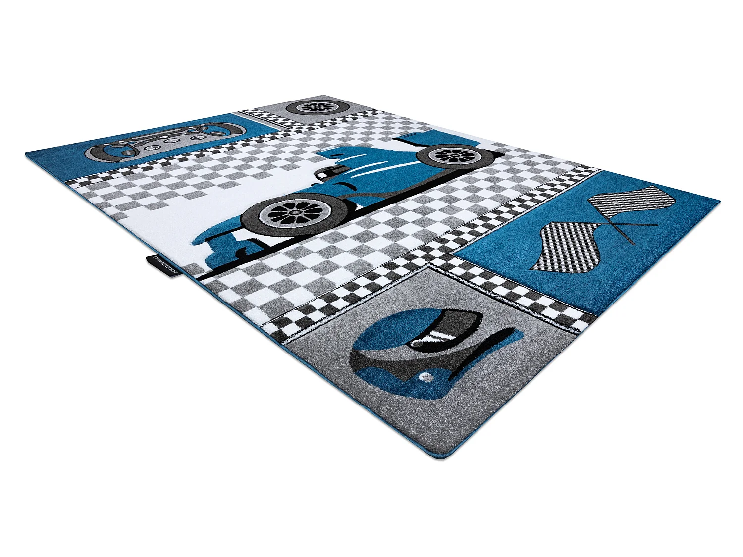 Tapijt PETIT RACE auto FORMULE 1 AUTO blauw 200x290 cm