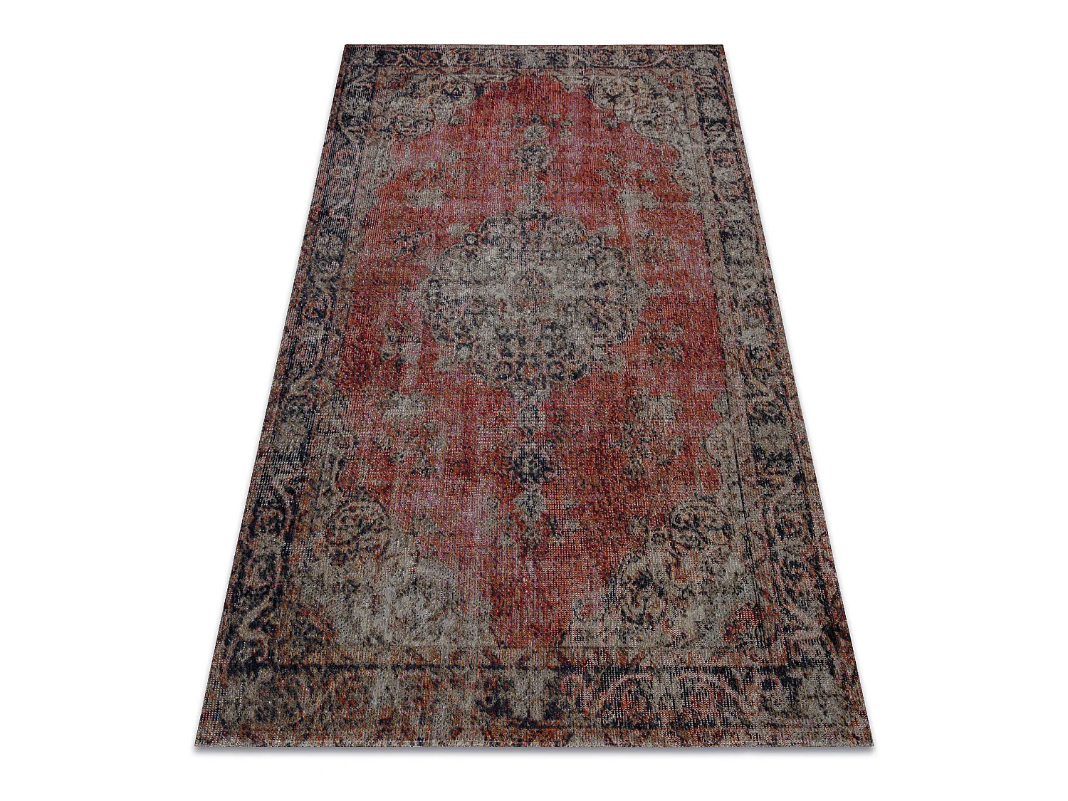 Modern tapijt MUNDO E0691 ornament, vintage outdoor rood / beige 120x170 cm