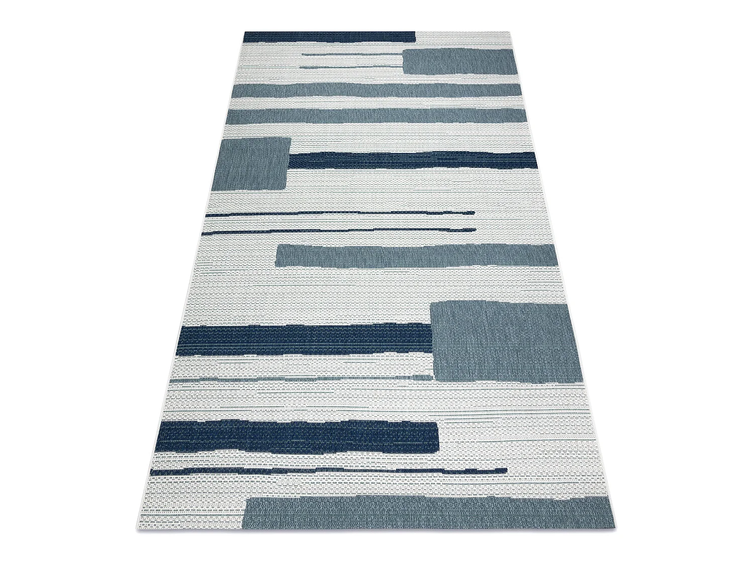 Tapis COLOR 19676369 SISAL lignes beige / bleu 140x200 cm