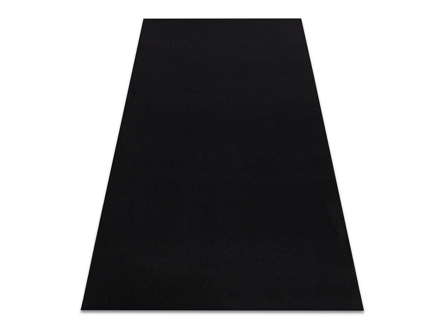 Tapijt met rubber bekleed RUMBA éénkleurig zwart 120x300 cm