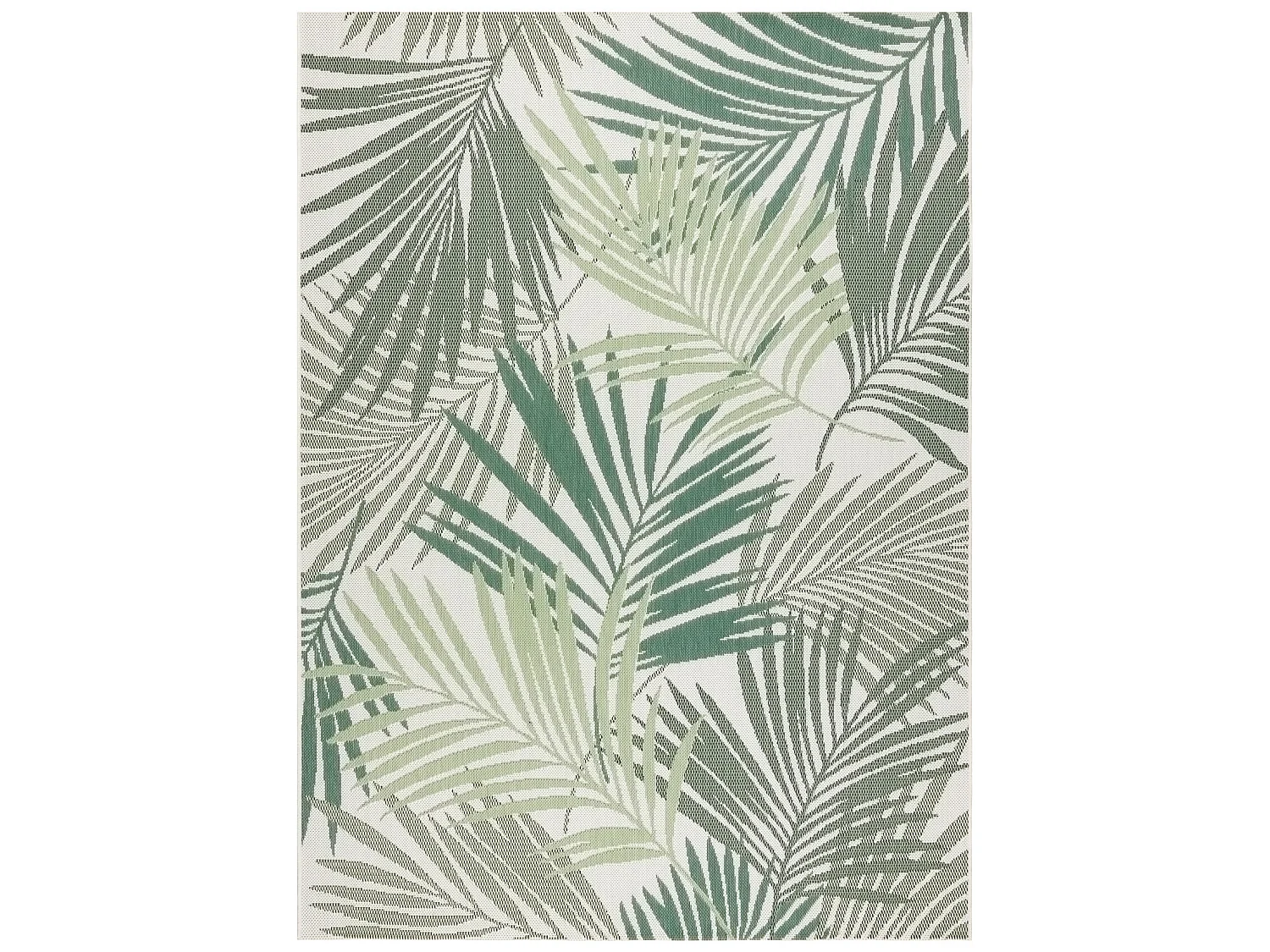 Tapis EN CORDE SIZAL COLOR 19433/062 Feuilles Vert JUNGLE 160x230 cm