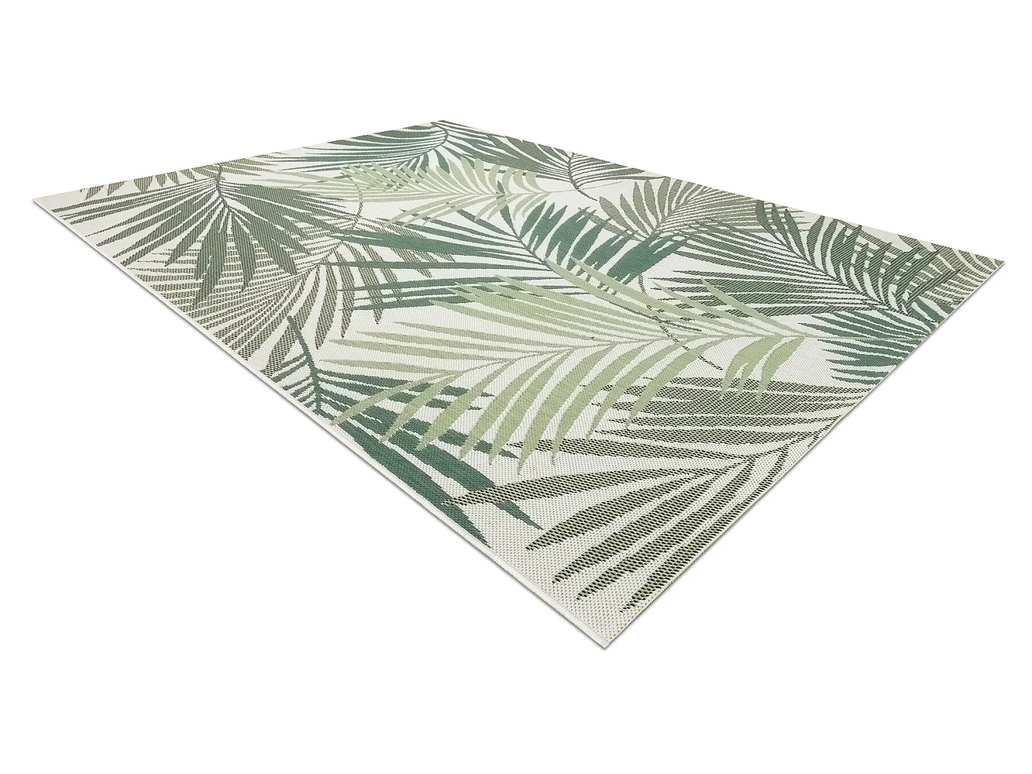 Tapis EN CORDE SIZAL COLOR 19433/062 Feuilles Vert JUNGLE 160x230 cm