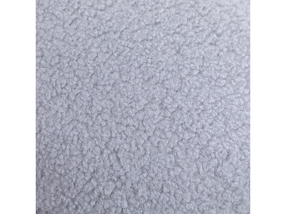 Fauteuil à bascule moderne Mid Century tissu Teddy revêtement tufté assise rembourrée salon chambre gris clair