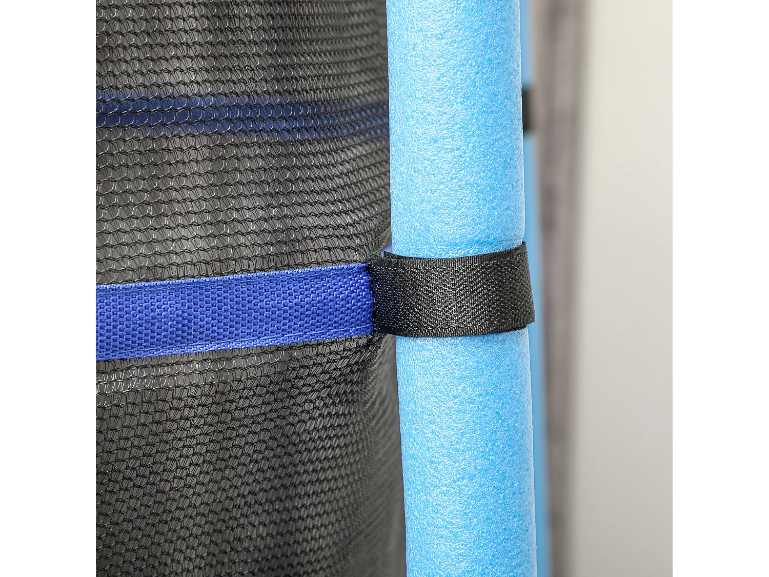 Trampolino elastico per bambini 3-10 anni con rete di sicurezza blu