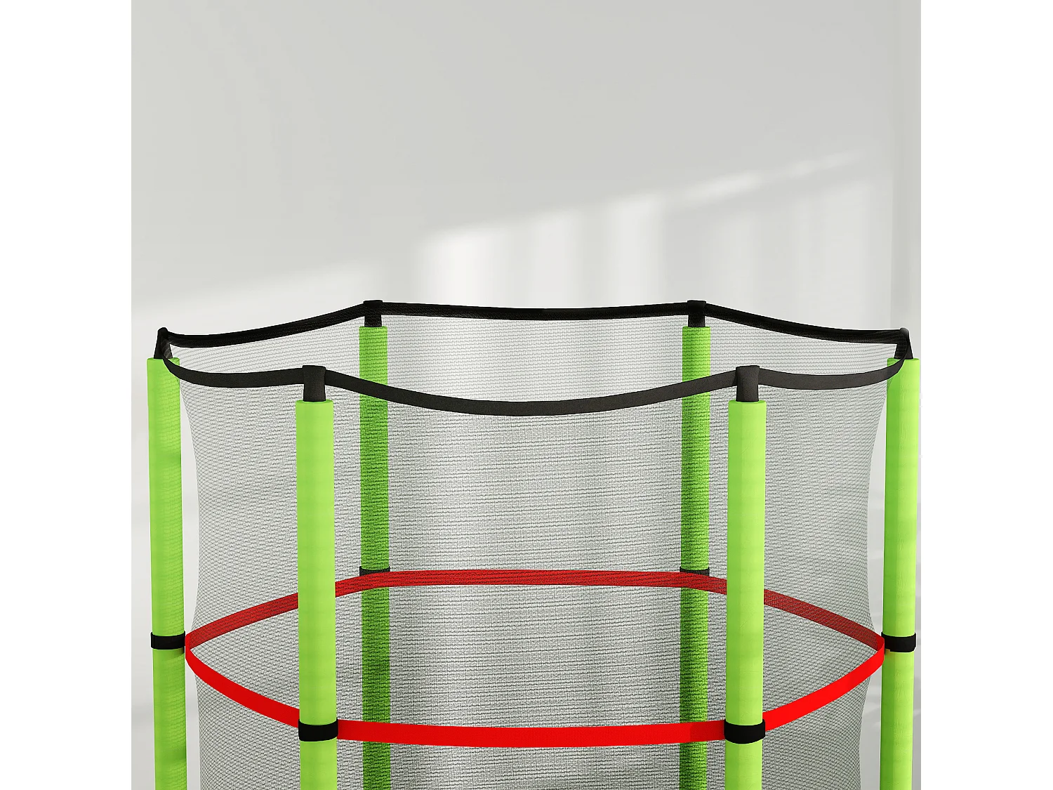 Tappeto elastico per bambini 3-6 anni con 3 ingressi verde e nero