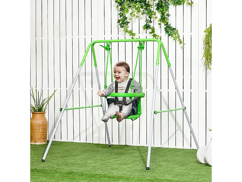 Altalena per bambini 6-36 mesi da giardino e salotto verde