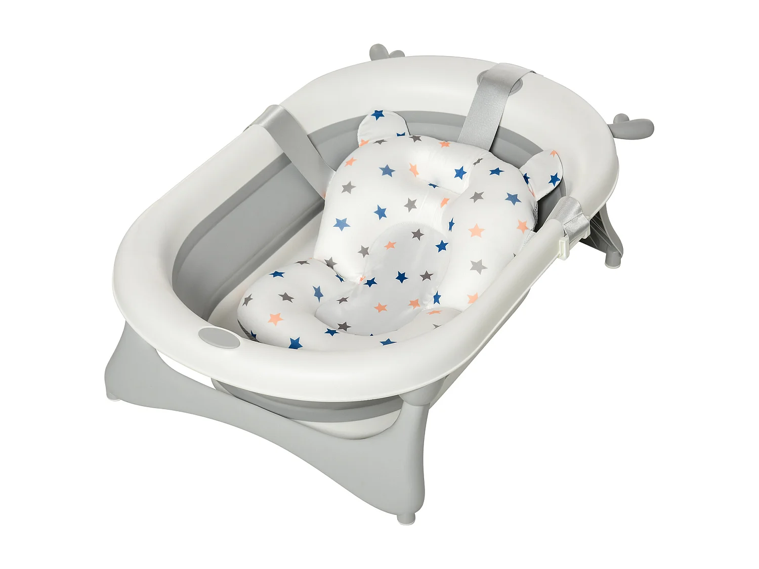 Vaschetta bagnetto pieghevole indicatore temperatura e cuscino