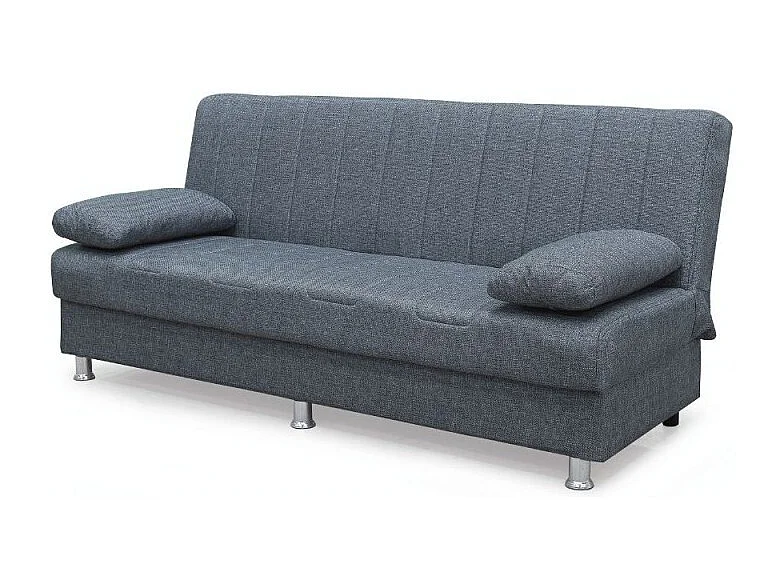 Divano 3 posti senza braccioli con funzione letto e contenitore Economix tessuto grigio 190x88x82h