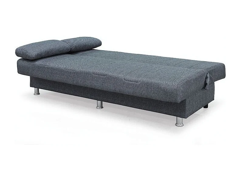 Divano 3 posti senza braccioli con funzione letto e contenitore Economix tessuto grigio 190x88x82h